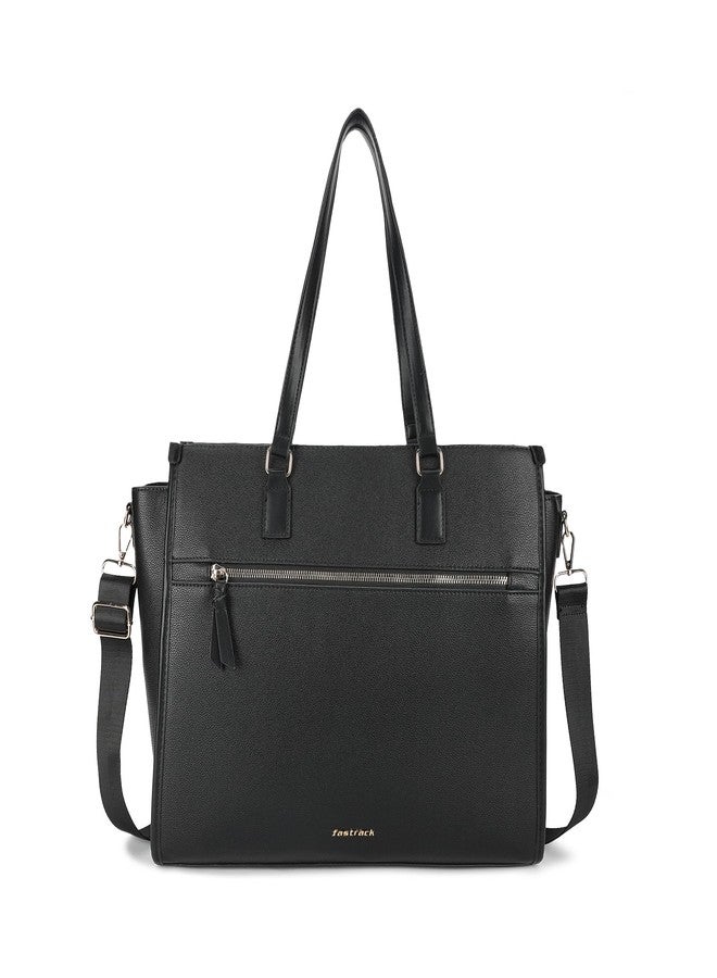 Fastrack WorkEase Structured Laptop Tote | 15" Laptop Compatibility | Made with Faux-Leather for Durability | Workwear Bags for Women | College Bags with Laptop - Image 1